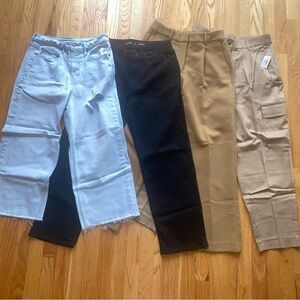 Old Navy Women's Pants Bundle - Light Blue, Black, Tan, Khaki